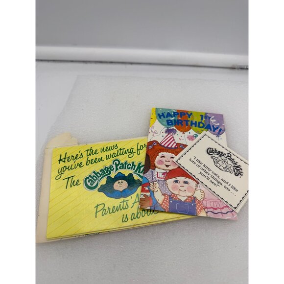 Vintage Cabbage Patch Kid Girl Doll Blond Ponytails Blue Eyes W Adoption Paperwo - Picture 6 of 10